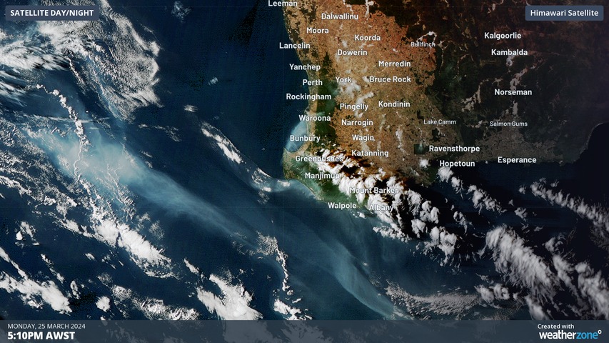 Smoke from WA bushfires visible from space 